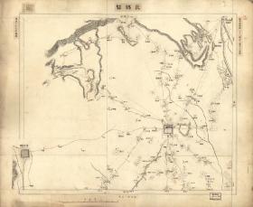 古地图1894 北京近傍图壹览  良乡县。纸本大小55*66厘米。宣纸艺术微喷复制。