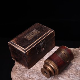 珍品旧藏收回流纯铜望远镜 工艺精湛 款式精美 重140克
