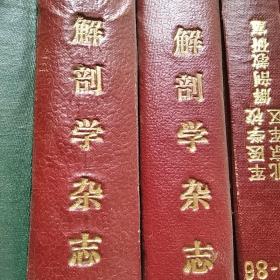 解剖学杂志《96,95年两本硬精装合订本》