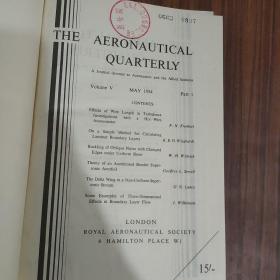 Aeronautical Quarterly(航空季刊)，五卷合售（1954年第5卷，1956年第7卷，1957年第8卷，1958年第9卷，1960年第11卷）