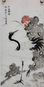 【松风鹤韻】 中国工笔画协会会员 吉林省美协会员盛老师两平尺没骨花鸟