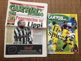 原版足球杂志 意大利体育战报2001 47期 附一份报纸