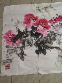 刘新平牡丹画一幅