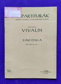 英文原版   ANTONIO VIVALDI    SINFONIA in C  A DUE VIOLINI, VIOLETTA E BASSO 。安东尼奥 -维瓦尔第  ： 小提琴《紫罗兰》和《低音》的C交响曲