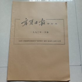 宁夏日报合订本 一九九0年一月份