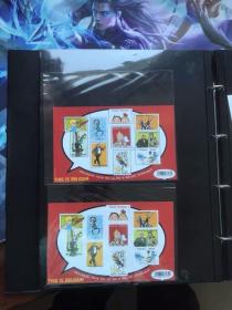 比利时2012年发行有齿 无齿丁丁小型张 蓝精灵邮票