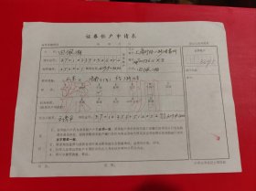 十年代深圳账号申请表大票幅，号码及内容随机