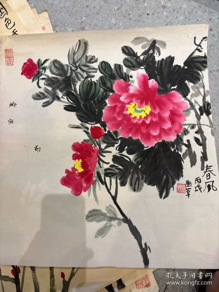 江苏老画家幽草国画。约2平尺 终身保真 20