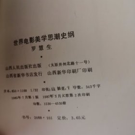 世界电影美学思潮史纲
