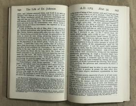 1931年，鲍斯威尔《约翰逊博士传》两册（全）豪华烫金布面精装本精装本，，James Boswell: The Life of Samuel Johnson