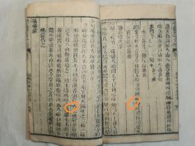 【御制医宗金鉴】（首卷卷一），乾隆七年（1742）刊行。系清太医院院判吴谦等编纂的一部大型医学丛书，其内容广泛，涉及临床各种疾病的辨证治疗；论理深人浅出，颇多圆机活法，语言简明扼要，取材切合临床实际，《四库全书总目》赞“有图、有说、有歌诀，俾学者既易考求，又便诵习”，成为清最流行的医学教科书。刻板，竹纸，白口，单鱼尾，半页九行，行二十三字，最后六页有虫蛀不影响阅读，18.4*11.8*1，七五品。