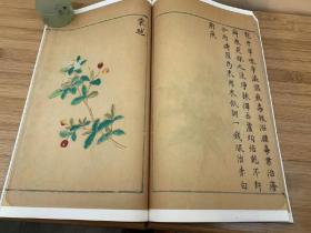 古籍再造善本 明 履巉岩本草 一函三册 线装精制 据中国国家图书馆馆藏明抄彩绘本原书影印。为王介绘撰于公元1220年 现仅存明代抄本，该书收录了许多草药，多数药图彩绘精良，对了解南宋时杭州一带民间用药的发展情况及本草考证等方面都有其重要意义。 书分三卷。收药206种，不分部类。每药一图，兼述各药性味、功治、单方、别名等。药图均系写生彩绘，常截取植株局部以表现全体，为今存最早之彩绘地方本草图谱。
