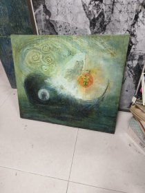 疑是张元老师作品，张元美院教授，综合材料画，四方，大概50×43左右厘米长方形！仔细看图自定！