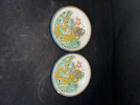 康熙，五彩龙笔洗