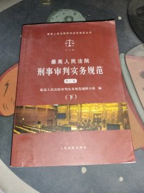 最高人民法院刑事审判实务规范（修订版）下册