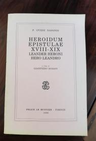 Heroidum Epistulae XVIII-XIX Leander Heroni Hero Leandro