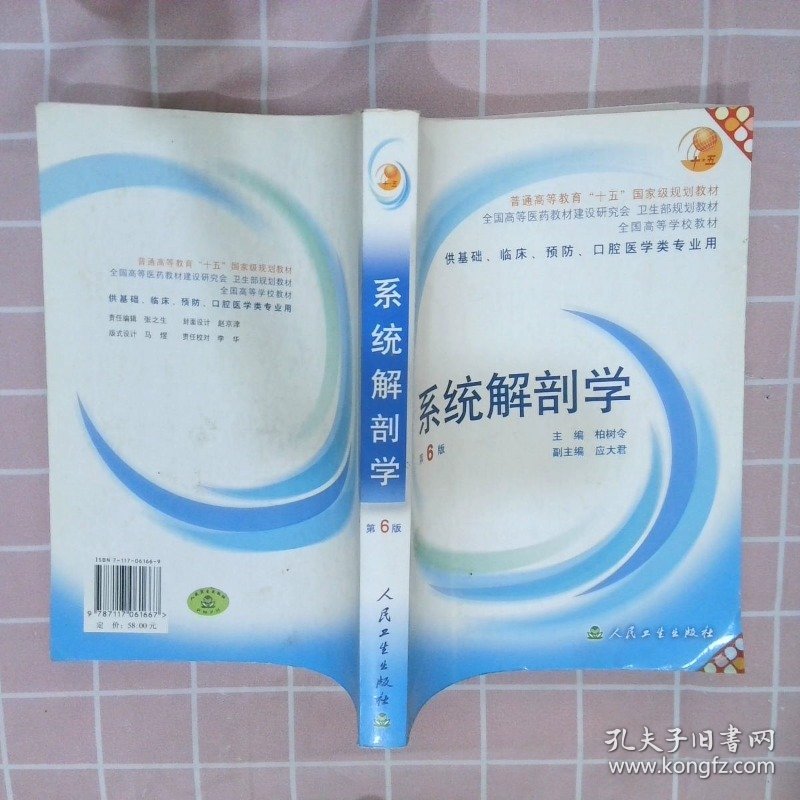 供基础临床预防口腔医学类专业用全国高等学校教材系统解剖学柏树令 主编9787117061667