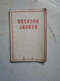 农业生产合作社示范章程草案1955