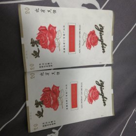 两张烟标 迎宾