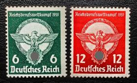 2-630德国1939年邮票，青年职业比赛，2全新原胶，2015斯科特目录20美元。