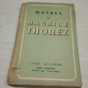 OEUVRES
DE
MAURICE THOREZ  1933——1934