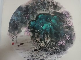 在温州开店十几年 收的 温州画家 吴思雷 手绘国画（已经装裱可以直接装框，某宝某多多的小画框很便宜）画心净尺寸42乘42厘米，买家自鉴，只包手绘，图物一致，售后不——退不换麻烦。