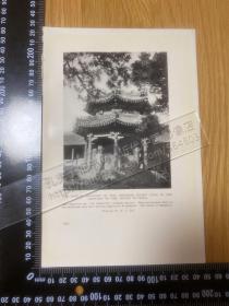 1926年出版物老照片印刷品（背面白页）——[CA07+A0123]——河南中岳嵩山，中岳庙碑亭