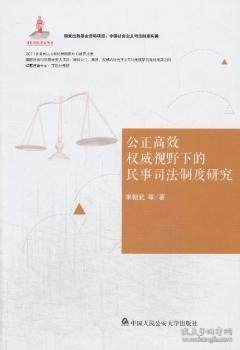 中国社会主义司法制度构建：公正高效权威视野下的民事司法制度研究