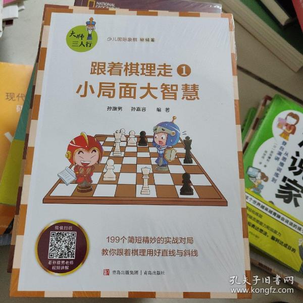 大师三人行少儿国际象棋初级篇中级篇（跟着棋理走，小局面，大智慧；跟着棋理走名局里的超级着法）