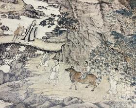 “中国历代绘画珍本”5幅，散页装帧，超大画幅，长度97cm-146cm，独立卷筒装，汇集“元四家”黄公望《九峰雪霁图》、王蒙《葛稚川移居图》、吴镇《洞庭渔隐图》、倪瓒《秋亭嘉树图》和曹知白《雪山图》