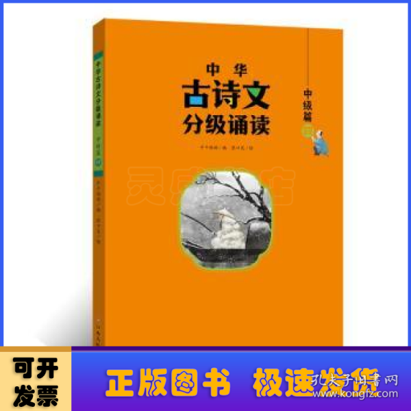 中华古诗文分级诵读—中级篇（全4册）大字注音 扫码阅读 名句赏析 小学一二三年级 儿童读物