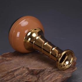 汝窑紫金釉描金炫纹赏瓶