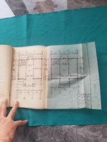 八十年代陕西乡镇临街住宅设想方案设计图稿一册