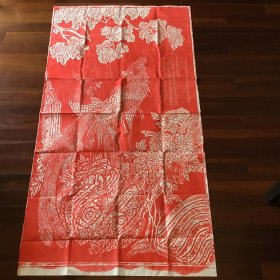 奉节白帝城凤凰碑朱砂拓片（原碑朱砂拓片）180cmx95cm