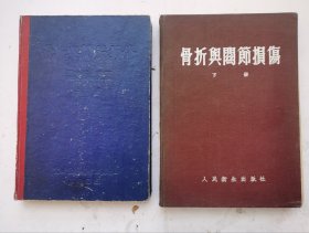 1953年《骨折与关节损伤》上册、下册，两册，一套全集，杨克勤编校，16开繁体1硬精装，2册。很多彩色及黑白人体图片解。非常珍贵的骨科医疗资料。上册是東北醫学图书出版社1953年出版，下册人民卫生出版社1953年出版。完整一套，非常珍贵的骨科著作资料。