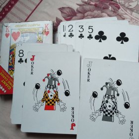 大扑克牌，17厘米长，12宽，54张全