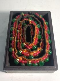 檀木镶和田玉盒装翡翠腰带尺寸见图1