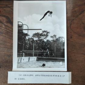 1978年，上海市第六届运动会--卢湾区跳水运动员赵迎获得女子跳板跳台冠军