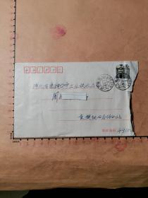 销“湖北襄樊1995.12.2〞编码日戳，贴上海民居邮票实寄封