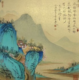 崔景哲～国画山水手绘精品
【规格】四尺斗方69/69
【供货】7850元～幅
【作品质地】蜡染泥金宣纸
【包邮】