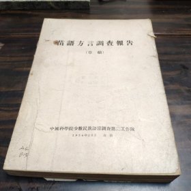 （民族语言研究资料）苗语方言调查报告（草稿） 16开油印本厚册 多图表 1956年