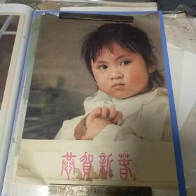 1988年四开宣传画【恭贺新春】(尺寸51x38cm)，计划生育宣传题材——更多年画请进店选拍选购！(收藏佳品值得拥有！【位置：四开本W22-11】