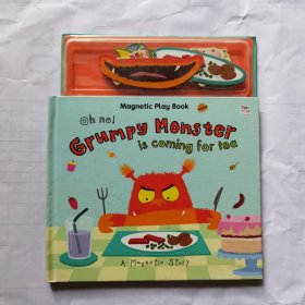 Magnetic Play Book Grumpy Monster in Coming for tea  英文童书   卡板书  精装