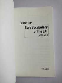 Direct Hits Core Vocabulary of the SAT 5th Edition【VOLUME 1.2两册合售】