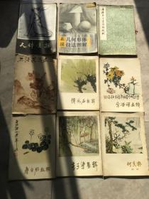 美术大画册一批，李可染、傅抱石、李苦禅、李可染、何香凝画辑，1978版，5本合计200元。上海花鸟画选，1978年20元。唐陆柬之书陆机文赋，1978年15元。素描几何形体技法图解，2007年10元，人体素描1985年5元。