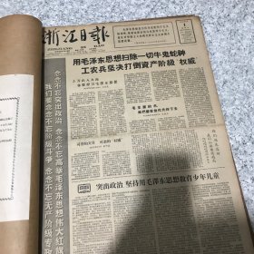 浙江日报1966年6月合订本、