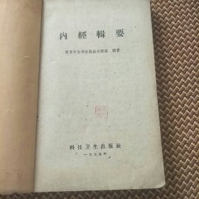 内经辑要(59年南京中医学院出版。J架5排左)