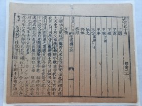 万历三年刊.梁书传卷首页.王瞻字思范琅邪临沂人…明末古籍一页.传统手工托裱.尺寸31.3x25.2cm(不含托裱纸).老.破.残古籍托裱页.不议价.多件一起提交订单自动合并邮资.