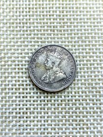 英属海峡殖民地10分银币 1927年乔治五世 极美品 yz0391