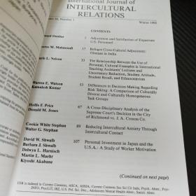 International  Journal OF INTERCULTURAL Relations
1992年 16-1